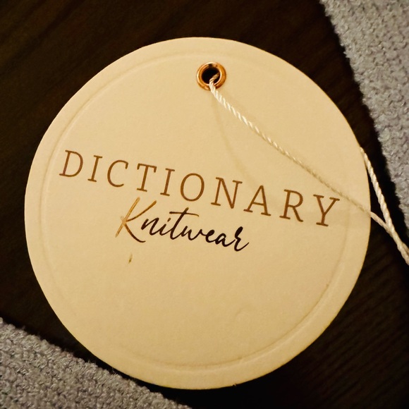 Dictionary Knitwear crop top size L casual Boho retro festival Y2K preppy NWT - Picture 12 of 12